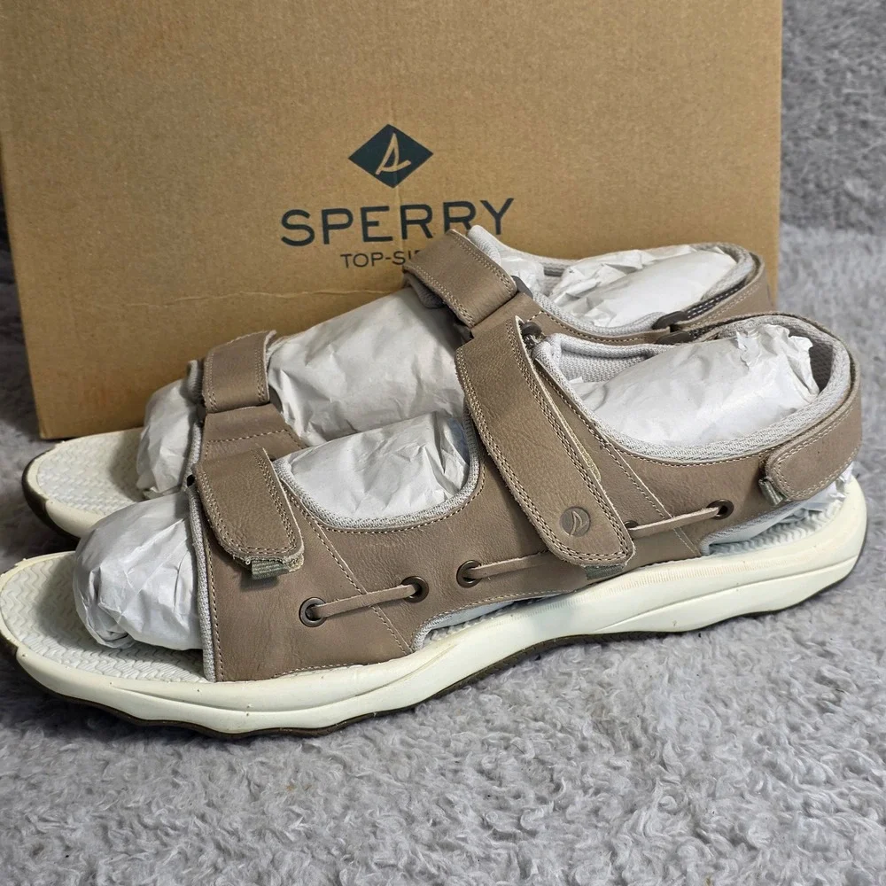 Sperry Rivington Full Grain Leather Mens Adjustable Sandals Sz 15 M NEW